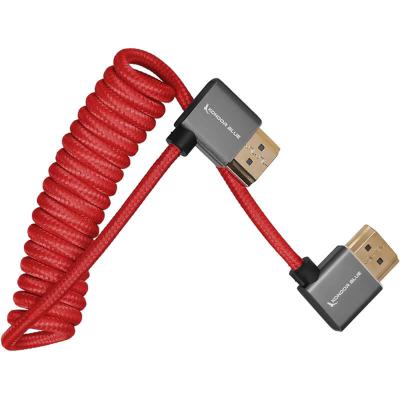90-Degree Angle HDMI to HDMI Coiled Cable