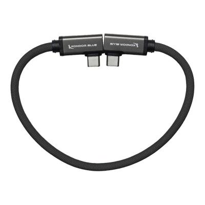 Dual Right Angle 12" USB-C Braided Cable