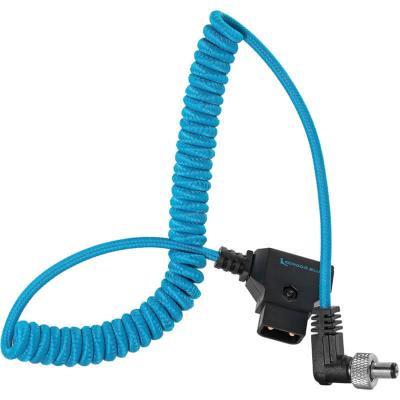 Coiled D-Tap to Locking DC 2.1mm Right Cable