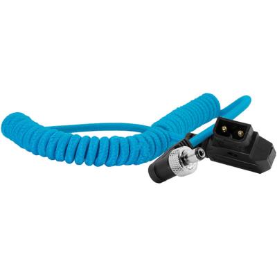 Coiled D-Tap to Locking DC 2.5mm Right Cable