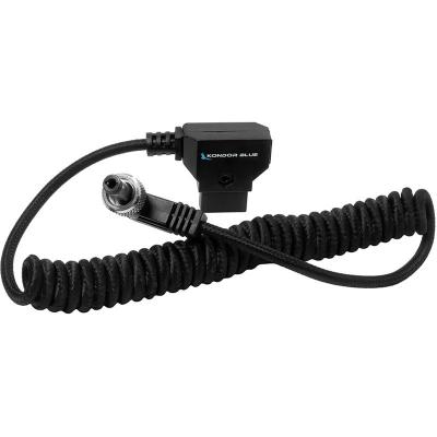 Coiled D-Tap to Locking DC 2.5mm Right Angle Cable
