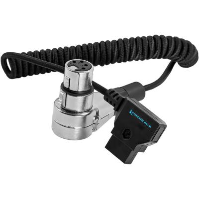 D-Tap to 4 Pin XLR Female Right Angle Power Cable