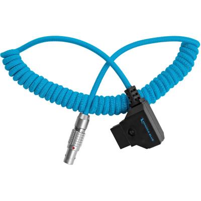 Coiled D-Tap to Female LEMO 2 Pin for RED Komodo