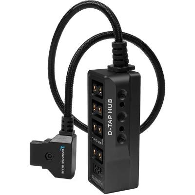 12V Metal D-TAP Hub Voltmeter 4 Way Port