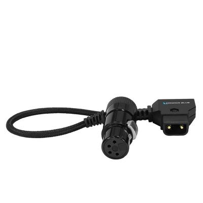 6" D-Tap 4 Pin XLR Female Right Angle Cable