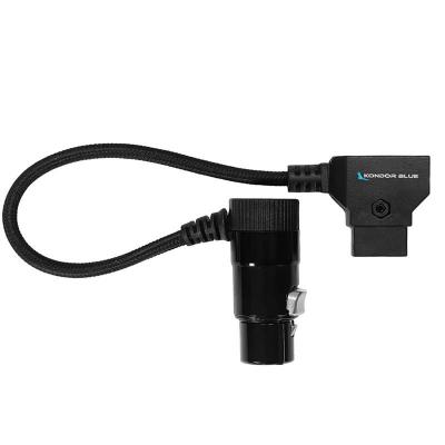 6" D-Tap 4 Pin XLR Female Right Angle Cable