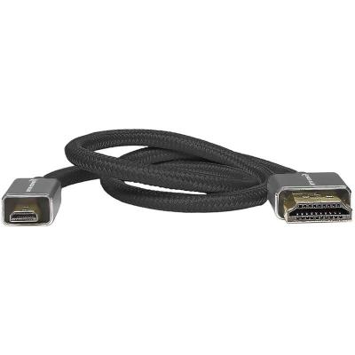 Micro HDMI to Full HDMI 16" Straight Cable