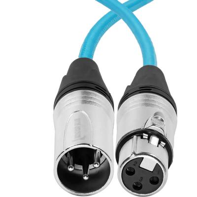 18" Male XLR to Female XLR audio cable for on
