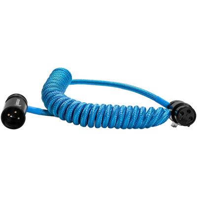 12-24" Coiled Low Profile Right XLR Cable