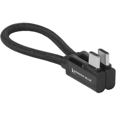 Dual Right Angle USB-C Braided Cable