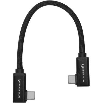 Dual Right Angle USB-C Braided Cable
