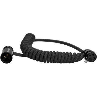 12-24" Coiled Low Profile Right Angle XLR Cab