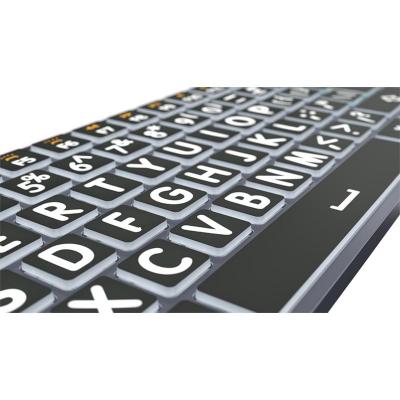 Large Print White on Black TITAN Slimline Keyboard