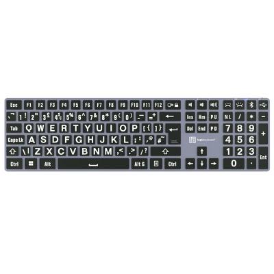 Large Print White on Black TITAN Slimline Keyboard