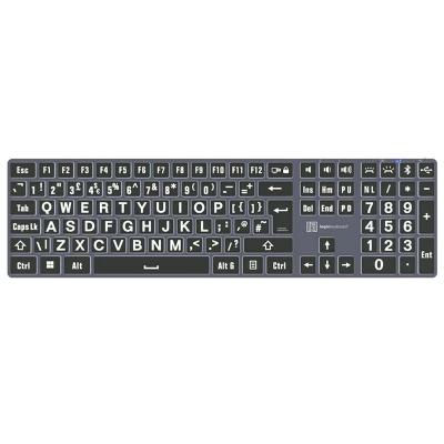 Large Print White on Black TITAN Slimline Keyboard