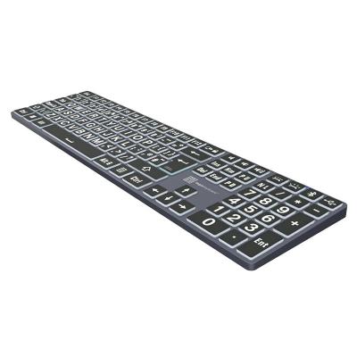 Large Print White on Black TITAN Slimline Keyboard